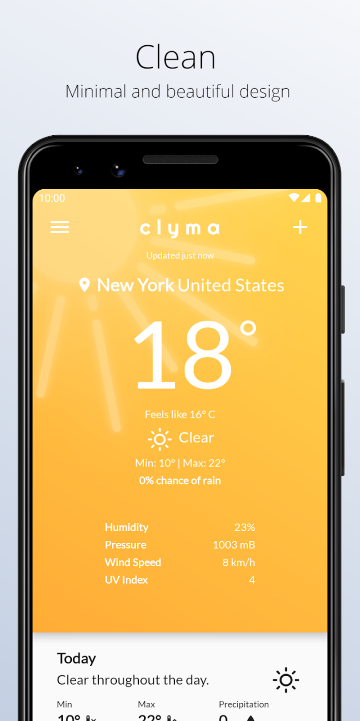Clyma Weather - Simple, Multi-source And Accurate 