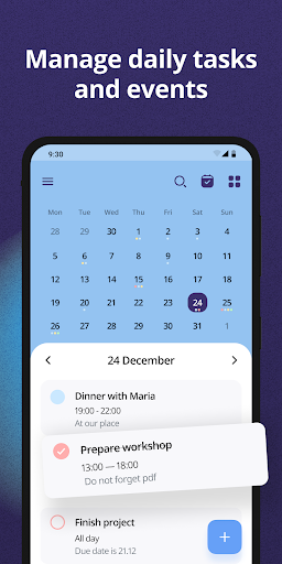 Screenshot Calendar: Daily Agenda Planner