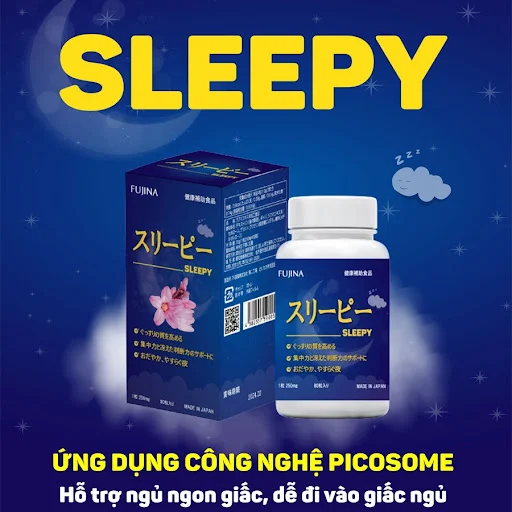 Viên ngủ ngon Sleepy Nhật Bản FUJINA 80 viên/lọ HSD 25.09.2026