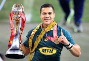 Cheslin Kolbe, a man for the big occasion, poses with the British & Irish Lions Trophy. 