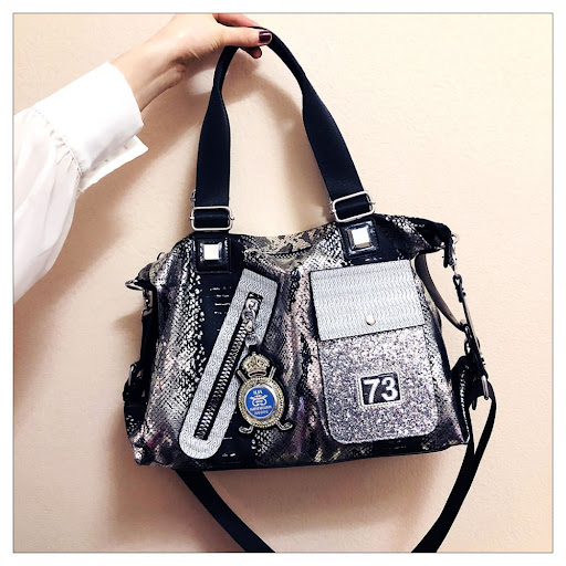 Title 12, Personalized Diamond Soft Leather Cross-body Ba...
