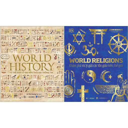 Fahasa - Combo Sách World History - Lịch Sử Thế Giới + World Religions - Tôn Giáo Thế Giới (Bộ 2 Cuốn)