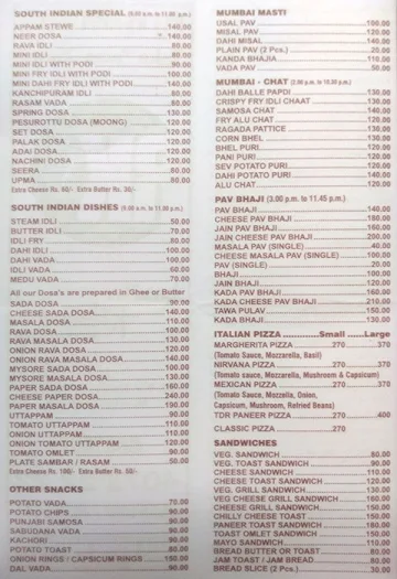 Radha Krishna menu 