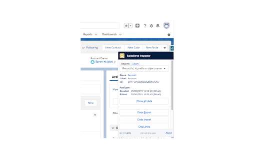 Salesforce inspector