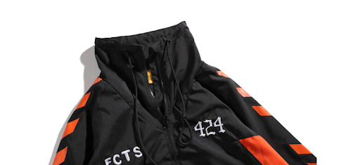 Title 15, Retro String Standard Color Block Hooded Net Re...