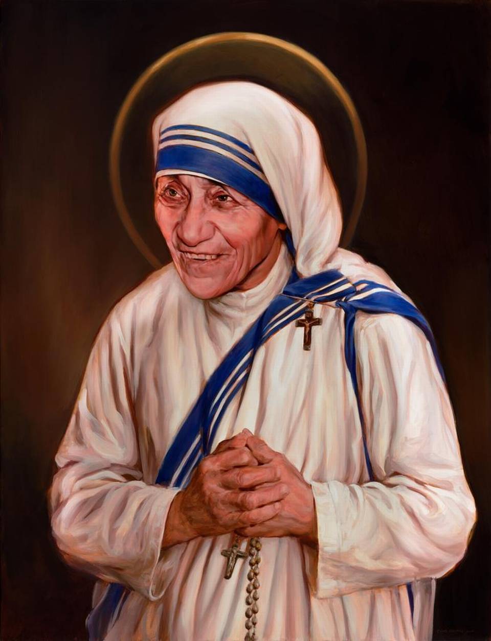 The image of Mother Teresa completed in four months by Charlotte artist Chas Fagan was unveiled Thursday in Washington D.C.