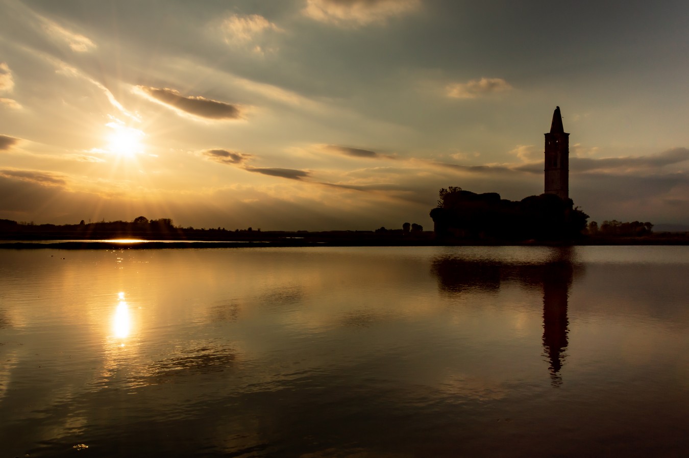 Tramonto sulle risaie di Casaleggio di CoCoStE