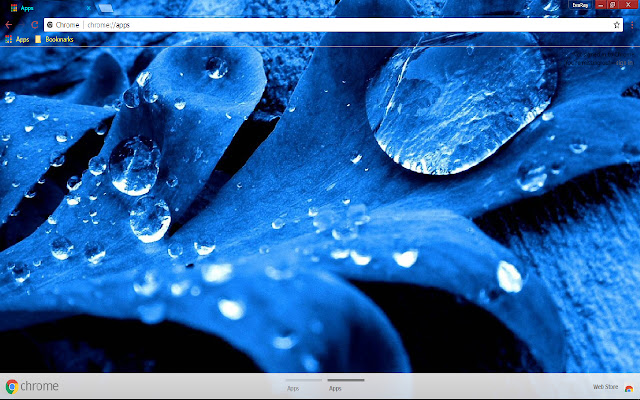 Blue Water Drop 1366*768 chrome extension