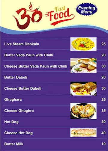 Om Fast Food menu 