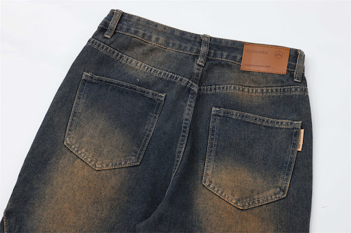 Title 13, Washed Old Cargo Jeans Men and Women Comfortabl...