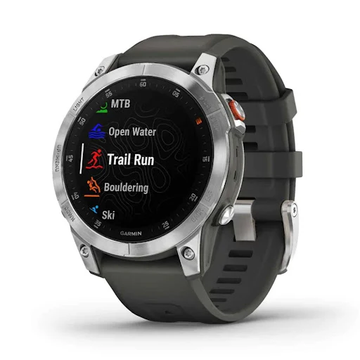 Đồng hồ thông minh Garmin epix Gen 2, Xám đá phiến/SS với Dây Silicone,SEA (010-02582-07)