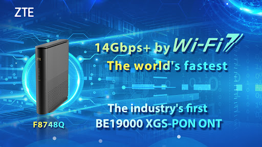 ZTE's LinkPro WiFi 7 home gateway with the world's fastest home WiFi rate.