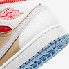 womens air jordan 1 mid se sesame / flash crimson / psychic blue / white