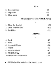 Homely Hut menu 1