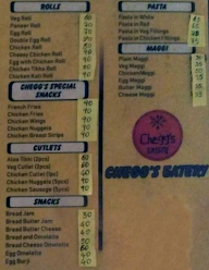 Chegg's Eatery menu 1