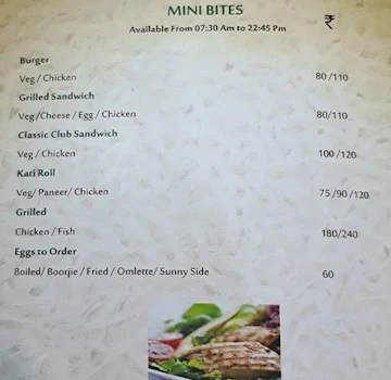 Royal South Restaurant menu 