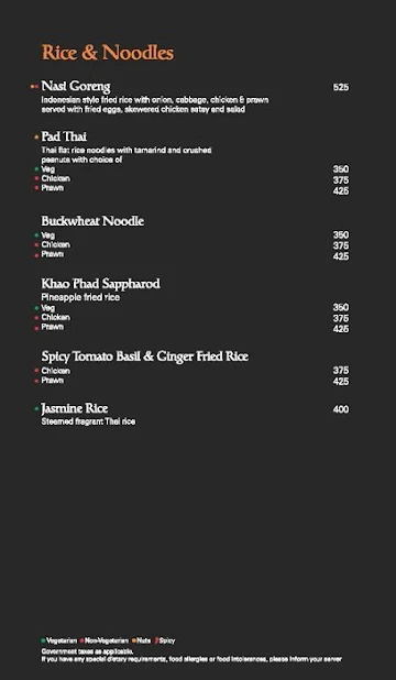 Panash - Four Points by Sheraton menu 