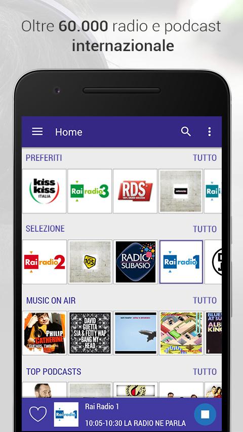 Android application Radioline: Radio & Podcasts screenshort