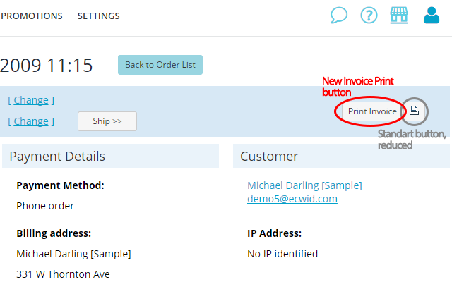 smartMart: Ecwid custom invoice print Preview image 0