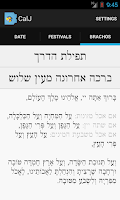 CalJ Jewish Calendar Screenshot