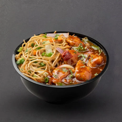 Kung Pao Chicken Chilli Garlic Noodles Bowl