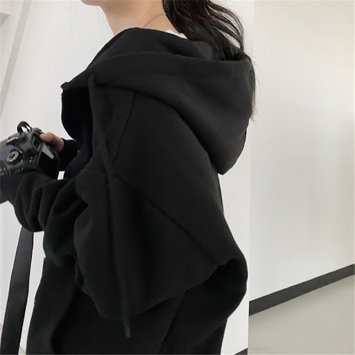 Title 5, Womens Loose Mid-Length Plus Fleece Hooded Jac...