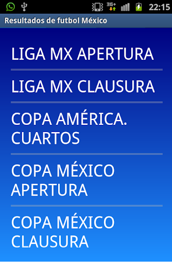 Fútbol México Resultados