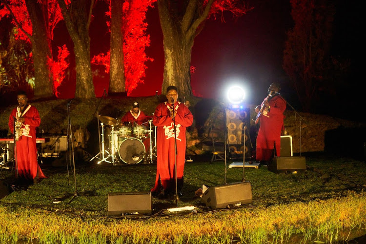 Band The Brother Moves On perform for guests at Nirox Sculpture Park.