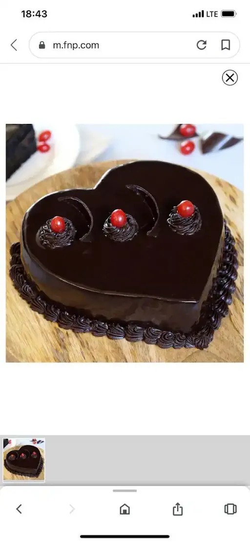 Chocolate Truffle Cake Heart Shape