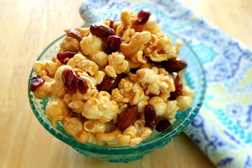 Spiced Maple Popcorn With Almonds And Cashews