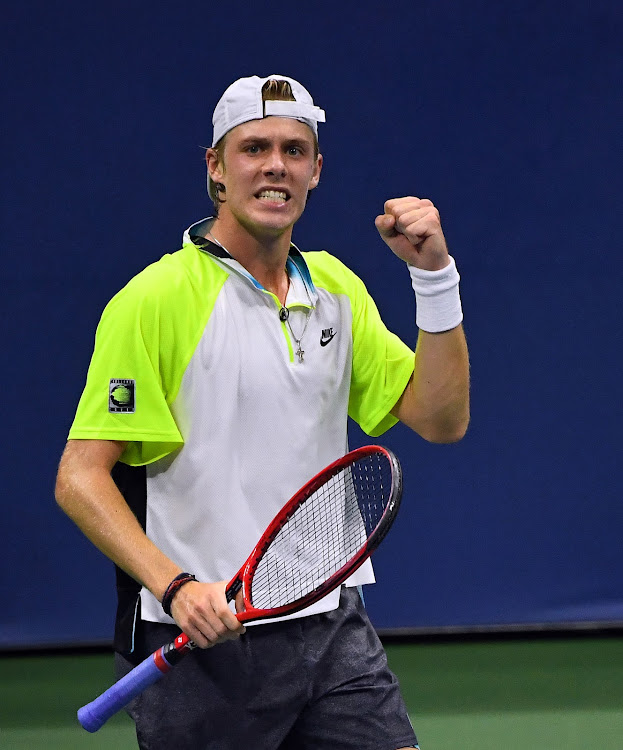 Denis Shapovalov of Canada reacts during his match against Pablo Carreno Busta of Spain in the men s singles quarter-finals.