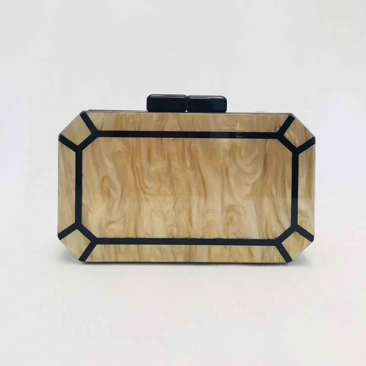 Title 15, Pochette de dîner féminine polygonale nacrée en...