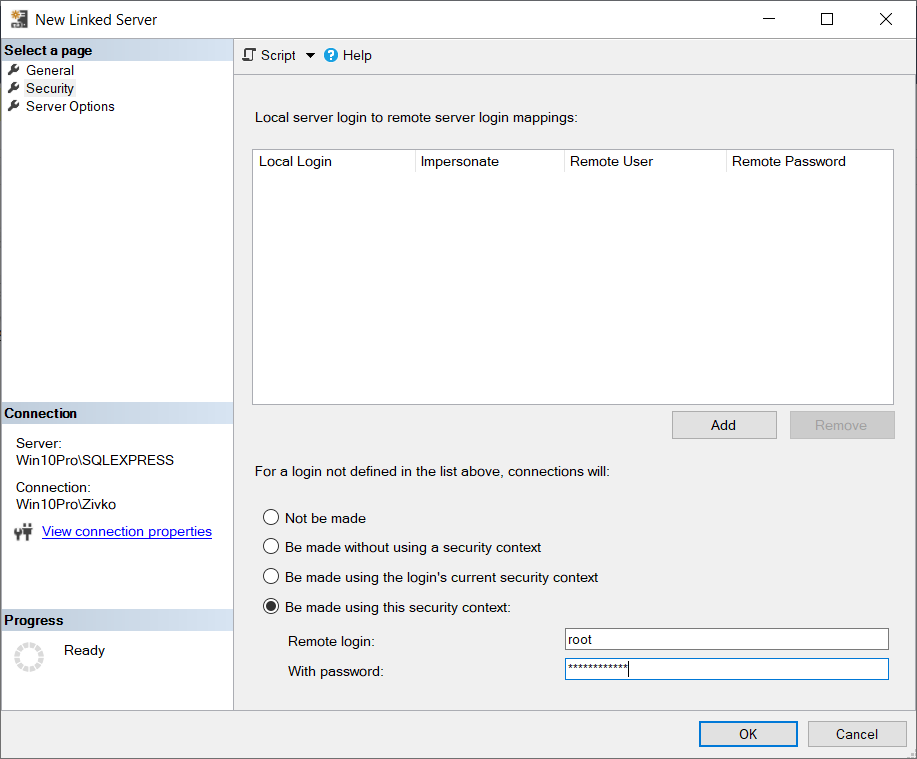 MySQL to SQL Server - New Linked Server Dialog Box | Hevo Data