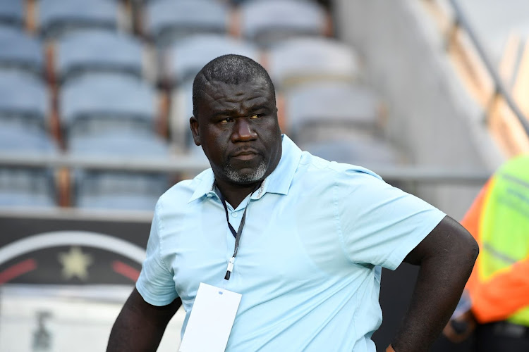 Liberia coach Ansumana Keita during the 2023 Africa Cup of Nations qualifier match against South Africa at Orlando Stadium on March 24, 2023.