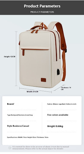 Title 22, Large Capacity Solid Color Oxford Cloth Backpac...