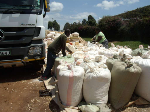 Maize bag ready for sale./MATHEWS NDANYI