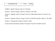 Sai Kamatchi Home Made Unavagam menu 2