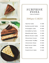 Surprise India - Cake & Desserts menu 1