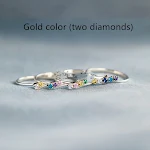 Gold color two diamonds