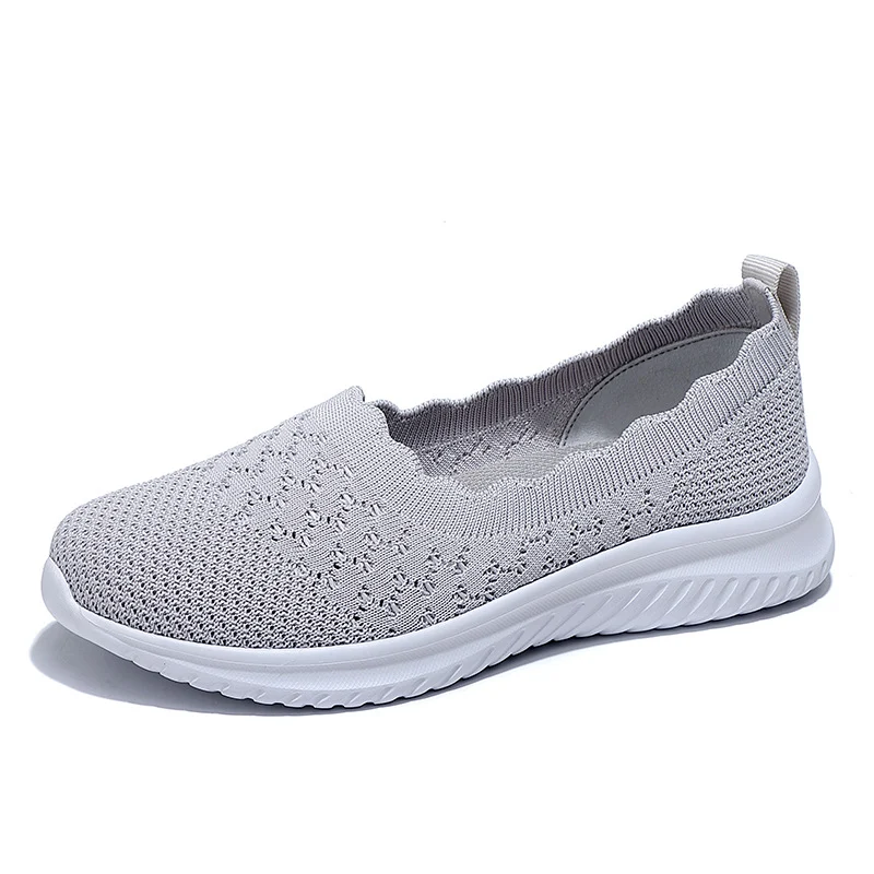 Tênis Feminino Casual Flyknit de Malha Solado Macio e Leve Conforto e Estilo para o Dia a Dia Perfeito para Caminhadas e Lazer