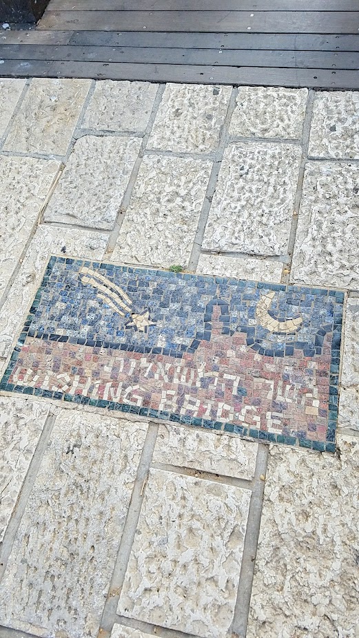 Travel Tuesday, walking in Jaffa and Tel Aviv in Israel visit: The Wishing Bridge - an ancient legend holds that anyone boarding the bridge holding their zodiac sign and looking at the sea will have their wish come true.