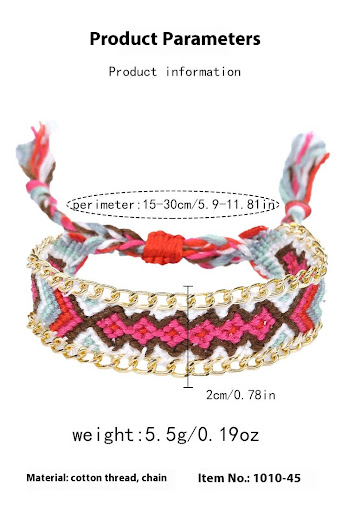 Title 1, Ethnic Style Hand Weaving Bracelet, Handmade, U...