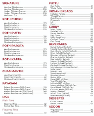 Nadan Pothichoru menu 1