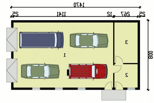 G161 - Rzut garażu