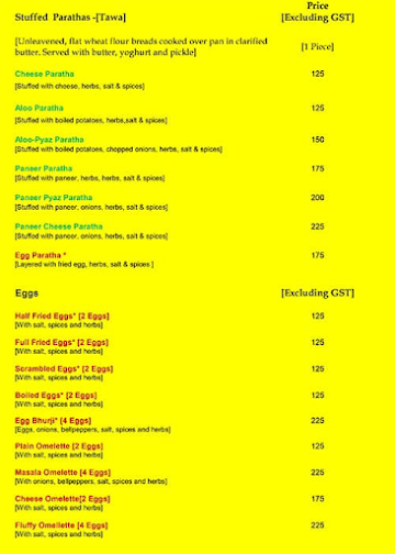 Street Food Park menu 