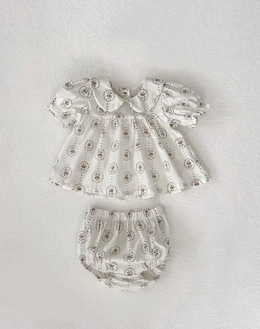Haut d'été pour bébé fille, col Pet - 1