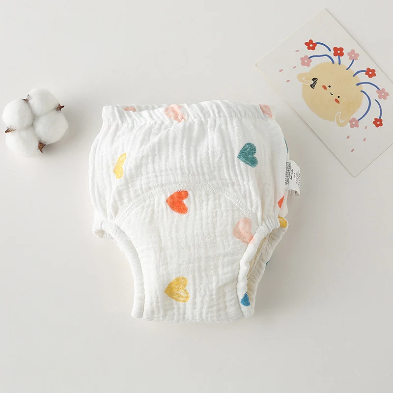 Gauze Cotton Baby's Ring Urine Training Pants. Pure diaper pants for potty training, offering comfort, breathability, an