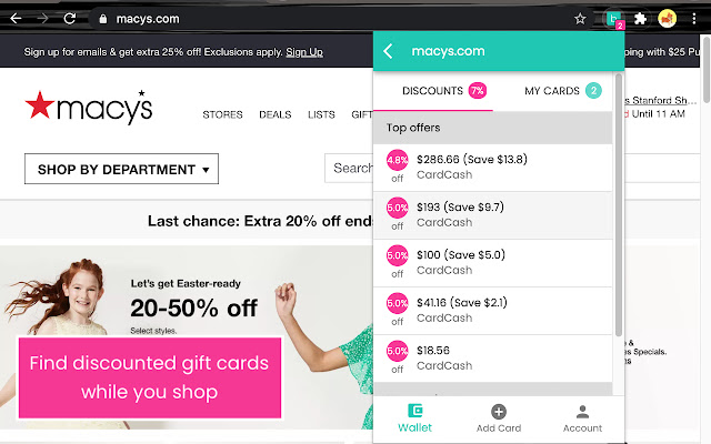 begifted: gift card reminder and deal finder