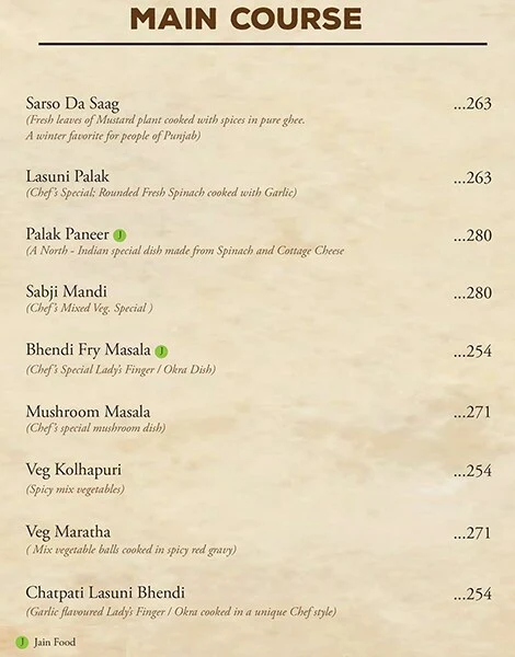 Sharvaree Restaurant menu 