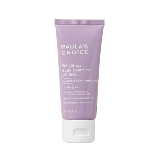 Kem dưỡng thể ngừa viêm lỗ chân lông Paula’s Choice RESIST WEIGHTLESS BODY TREATMENT WITH 2% BHA 60ml - Trial size